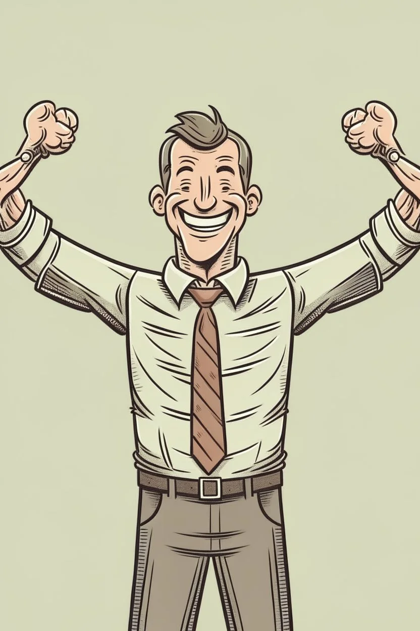 a happy boss with four arms