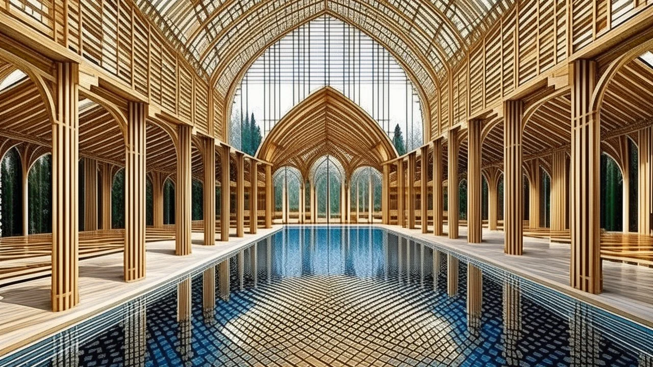 style Shigeru Ban, relaxation, luxury, dream world, calm beauty, symmetry, fantasy world, magic, beautiful composition, exquisite detail