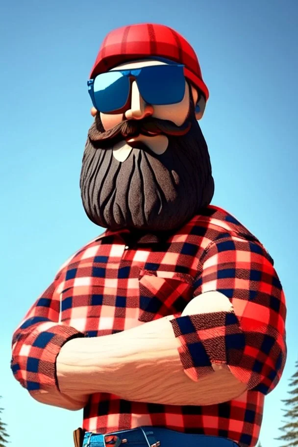 Paul Bunyan with sunglasses