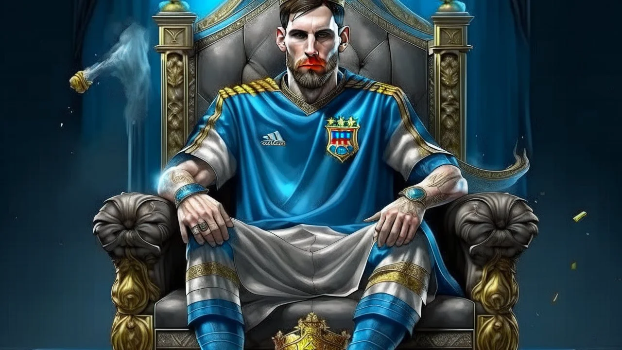 Messi siendo rey de argentina, realista
