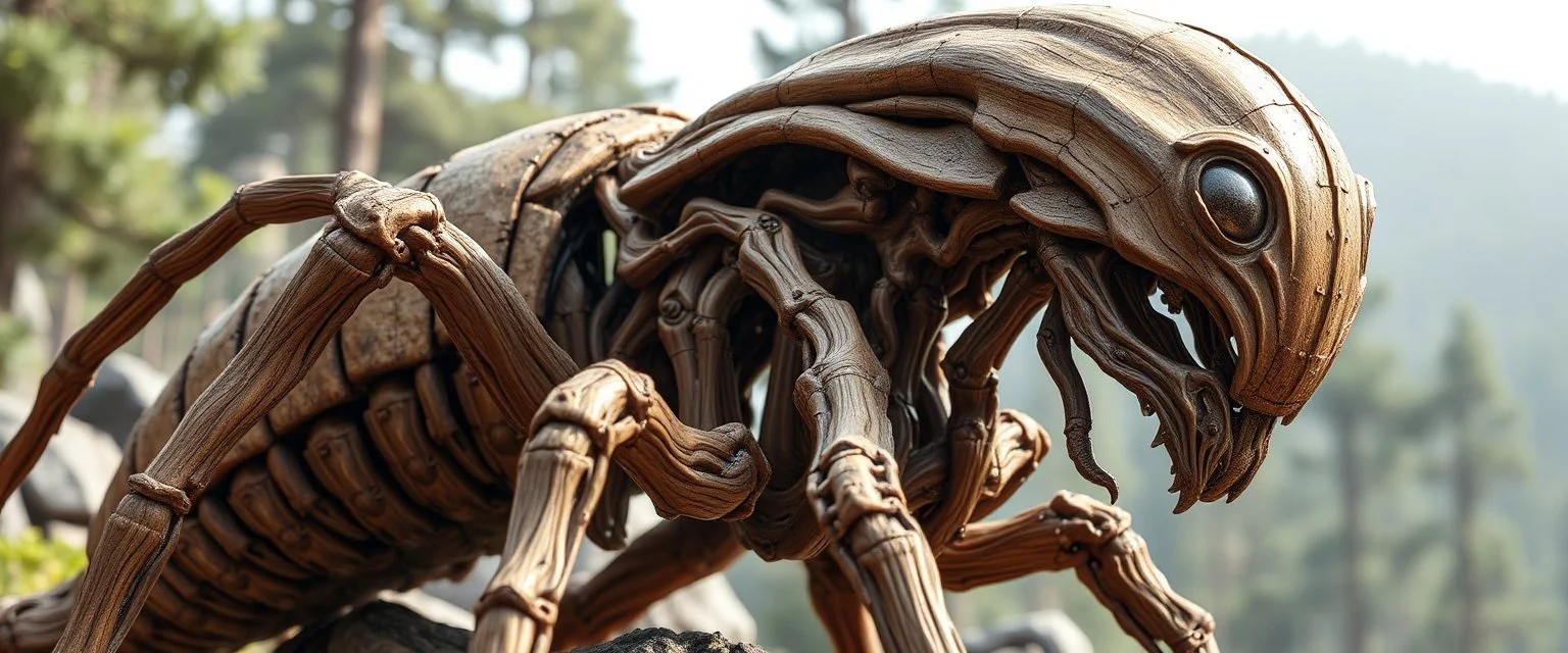 superwood alien structure with exoskeleton