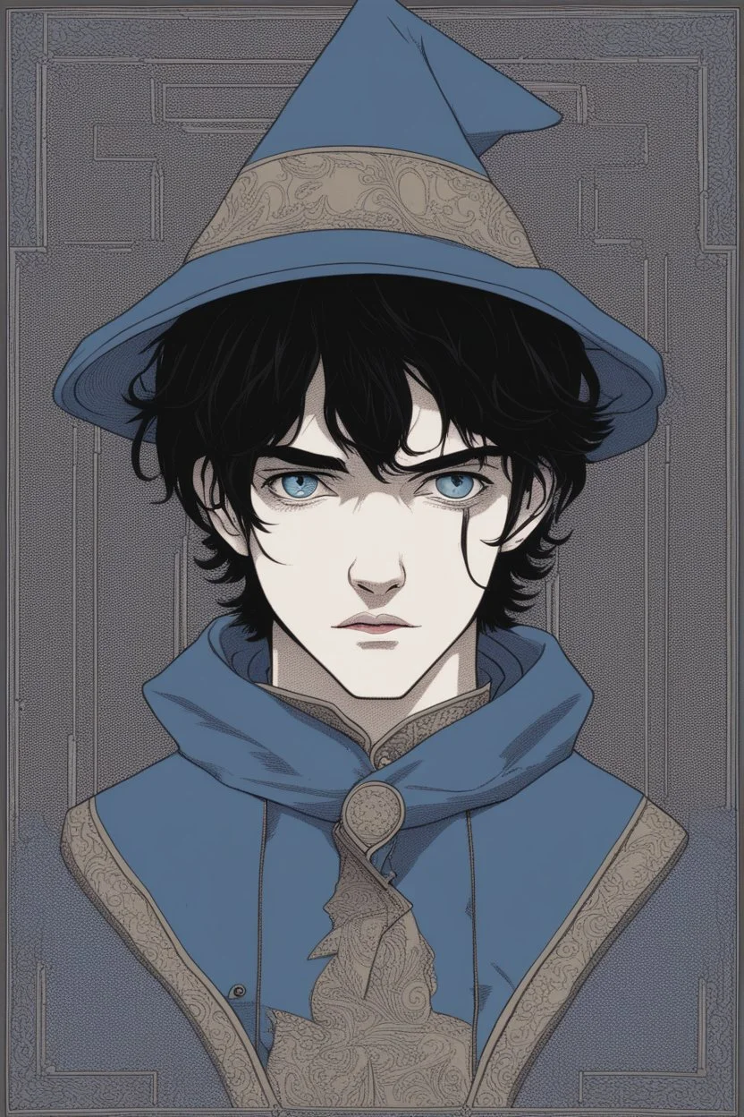 black hair freckles blue eyes young wizard beardsley