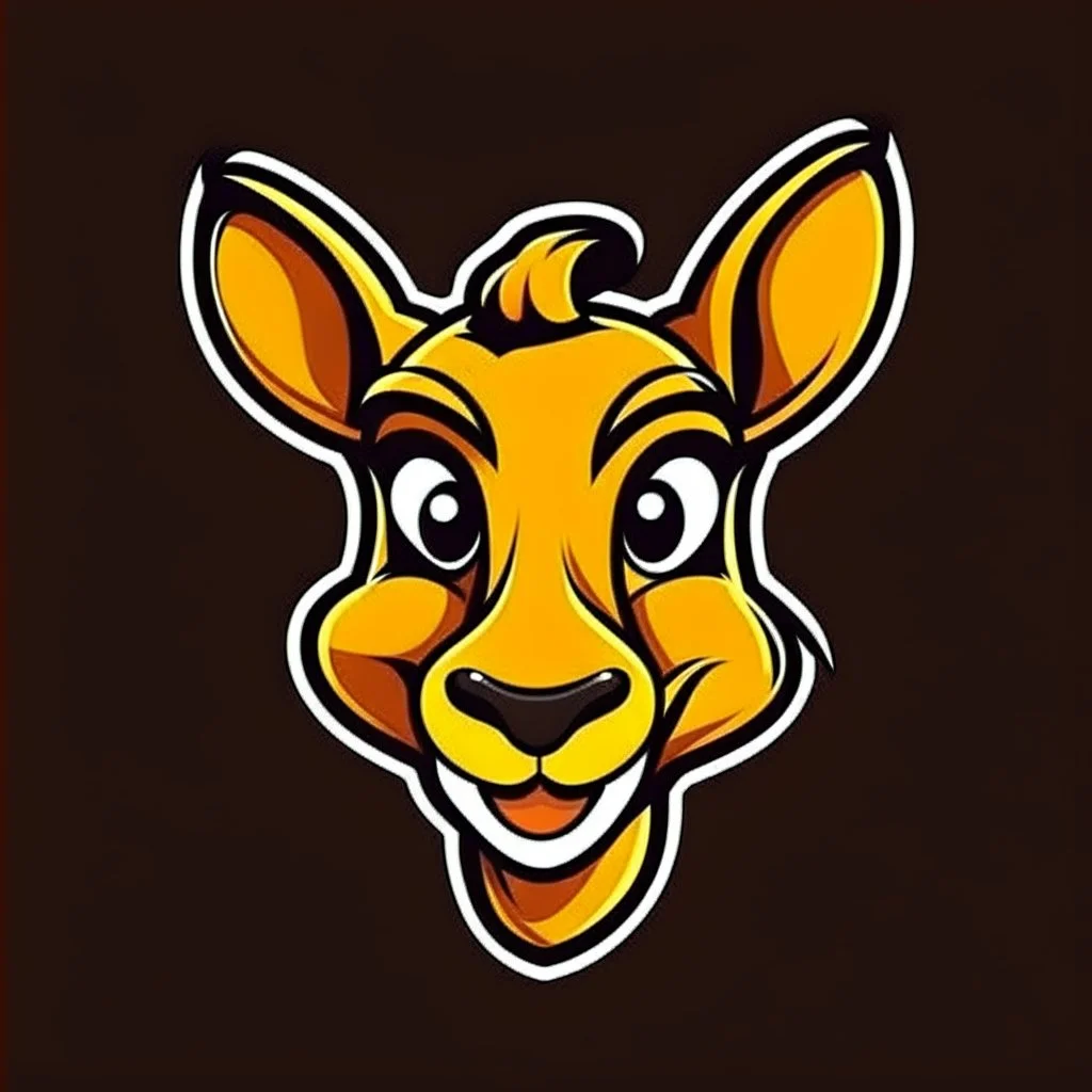 Kangaroo Mascot Logo