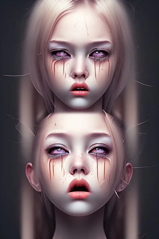 Crying girl, sad, expressive, emotive, frowning