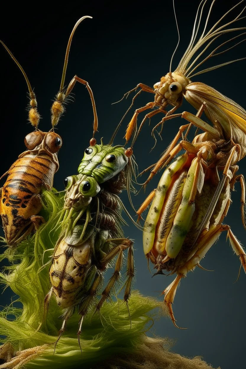 cavallette volanti con coda di scorpione, volto umano e criniera di leone