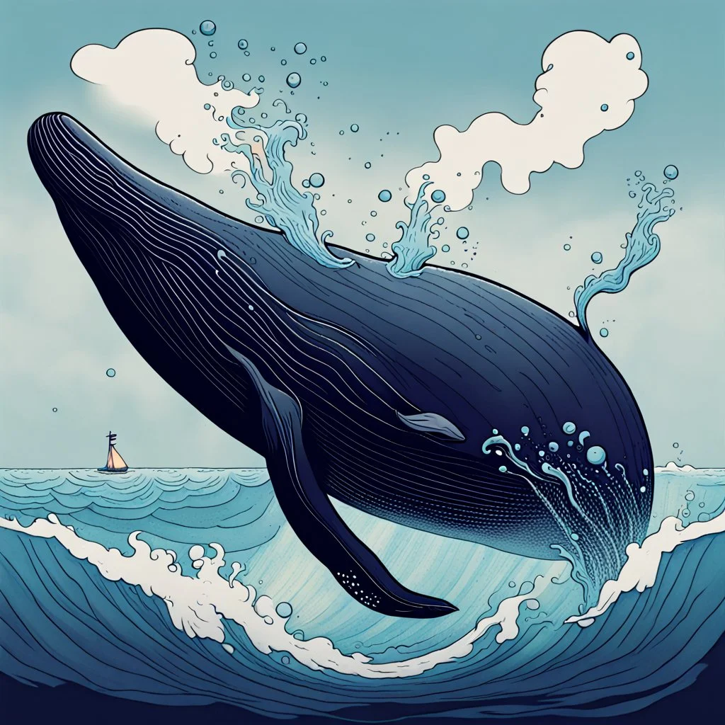 A whale can wail