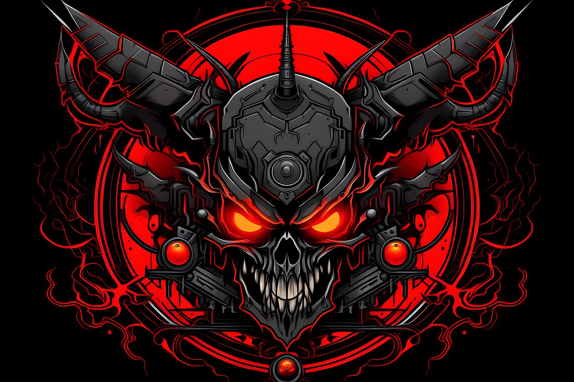 full details logo diable cyberpunk firestarter hardrock emission radio