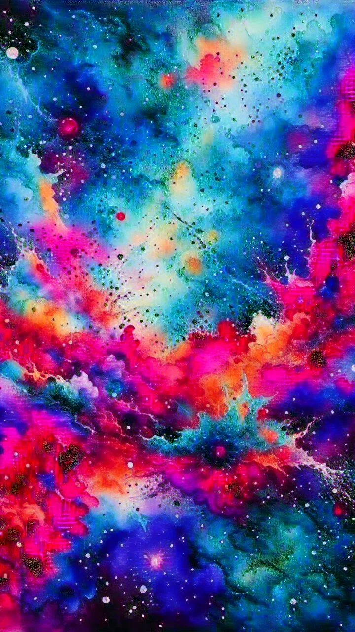 nebula, stars, abstract painting, watercolor, aqurelle, full color, 8k resolution, splashed, varied brushstrokes