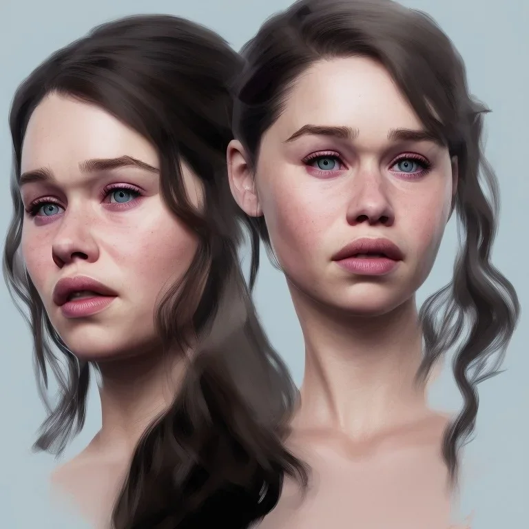 emilia clarke, head and shoulders portrait, head and shoulders portrait, 8k resolution concept art portrait by Greg Rutkowski,