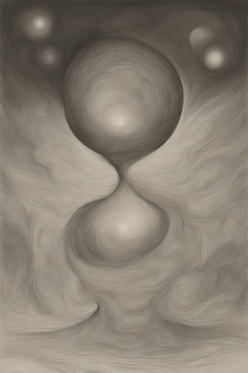 The life-filled void of an empty existence, a universe of paradoxes charcoal smooth