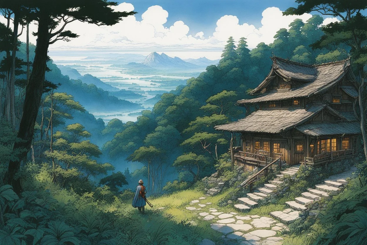 (in the style of Orion, by Masamune Shirow) Awake, you find yourself in a village so small, Enveloped by the forest, nature's grand sprawl. Peasants surround you, their lives much like your own, But your heart yearns for adventure, seeds of wanderlust sown. You often converse with the druid, wise and kind, In his youth, he traversed lands, stories intertwined. He shared memories with you, his secrets unveiled, As his apprentice you long to be, but your parents have railed. Yet today is differe