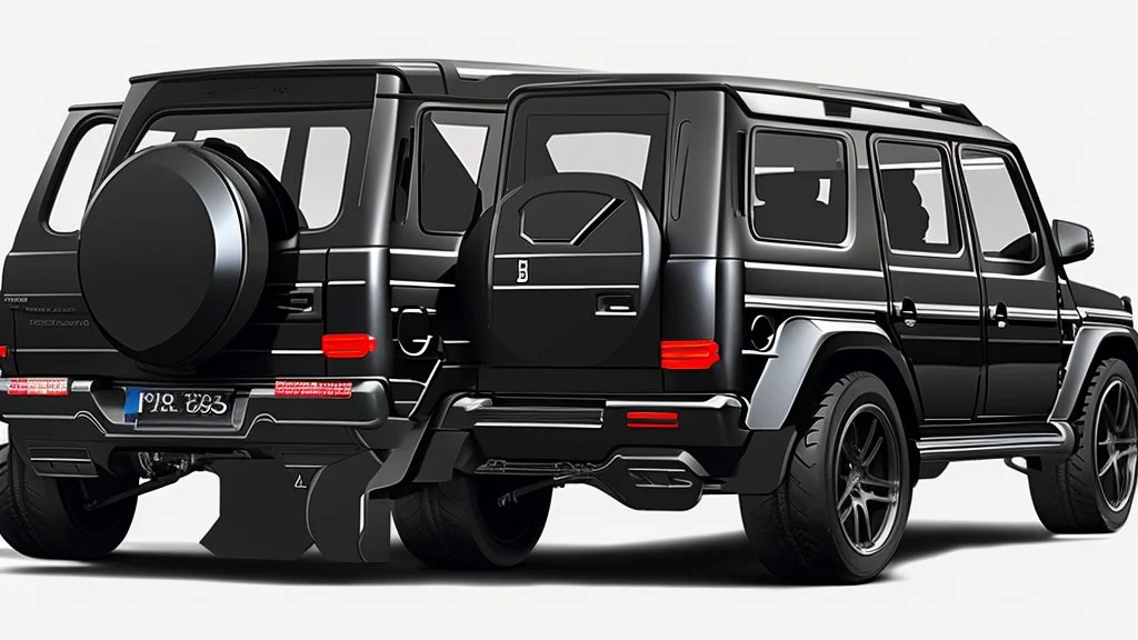 musou black painted Black Super G-Class 2025 Hyper Sport, rear view