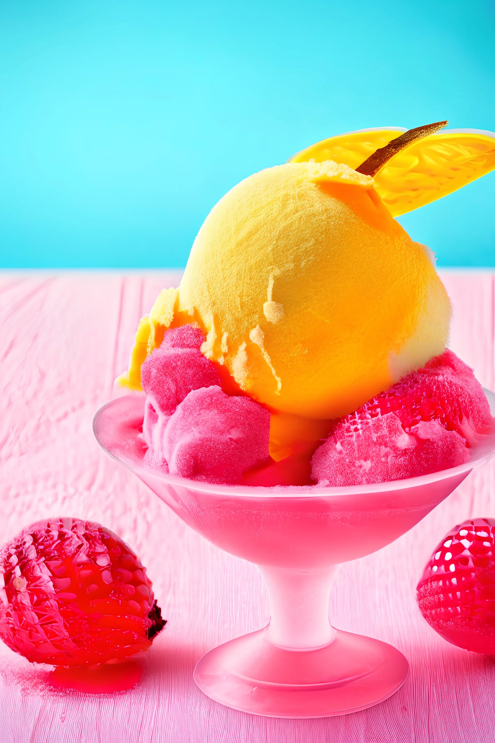 sorbet on light background