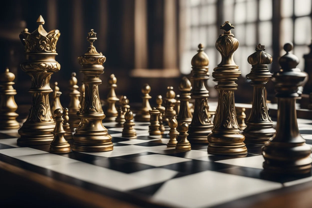 Chess in 8k live action artstyle, close picture, intricate details, highly detailed, high details, detailed portrait, masterpiece,ultra detailed, ultra quality