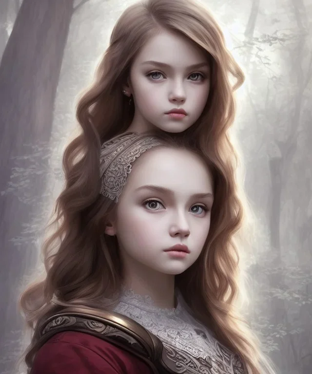 intricate, elegant, sharp focus, illustration, detailed eyes, digital painting, concept art, matte, art by wlop and artgerm and ivan shishkin and andrey shishkin, masterpiece, young and cute ukrainian girl, adorable, round face