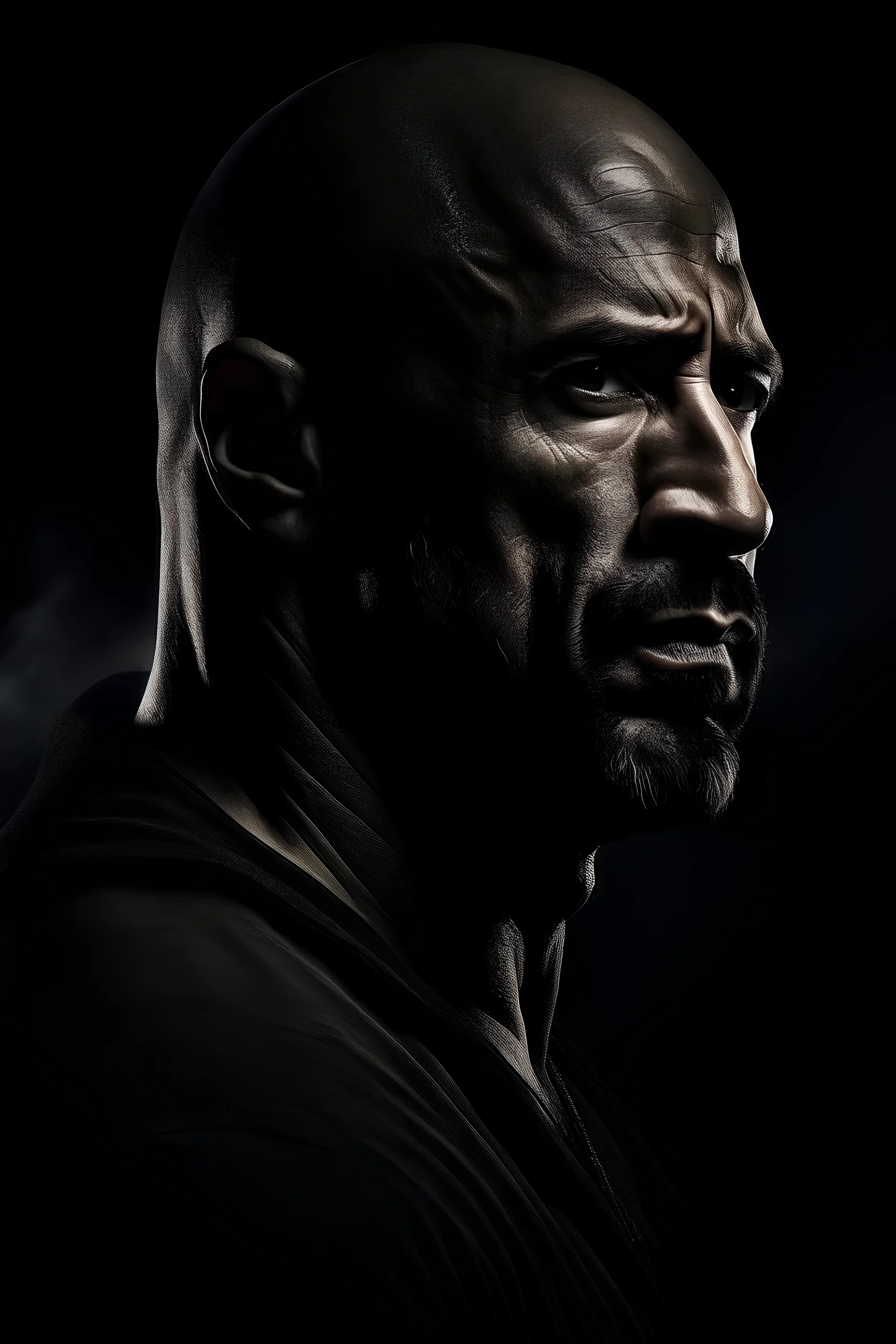 Dwayne Johnson, dark, darkness