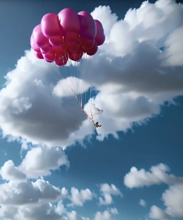 Ultra realistic clouds sky scene, wide angle, sweet childs falling down, inflatable color clothing, free jumping flying, many trinkets, monster hair, hair monster, many jelly beans, balls, smile, happy, circus style, extreme, wind, clouds sea, 20,000 feet altitude, stratosphere, soft color, highly detailed, unreal engine 5, ray tracing, RTX, lumen lighting, ultra detail, volumetric lighting, 3d, finely drawn, high definition, high resolution.