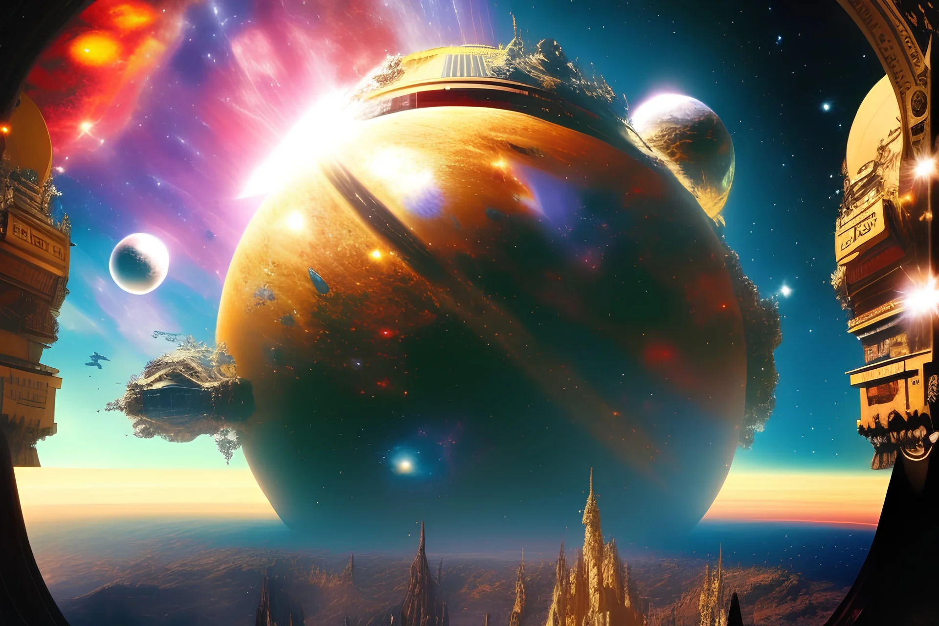 space dust cinemtic photo realism greatest empire to ever exist on planet earth magical majectical scenes of full colour