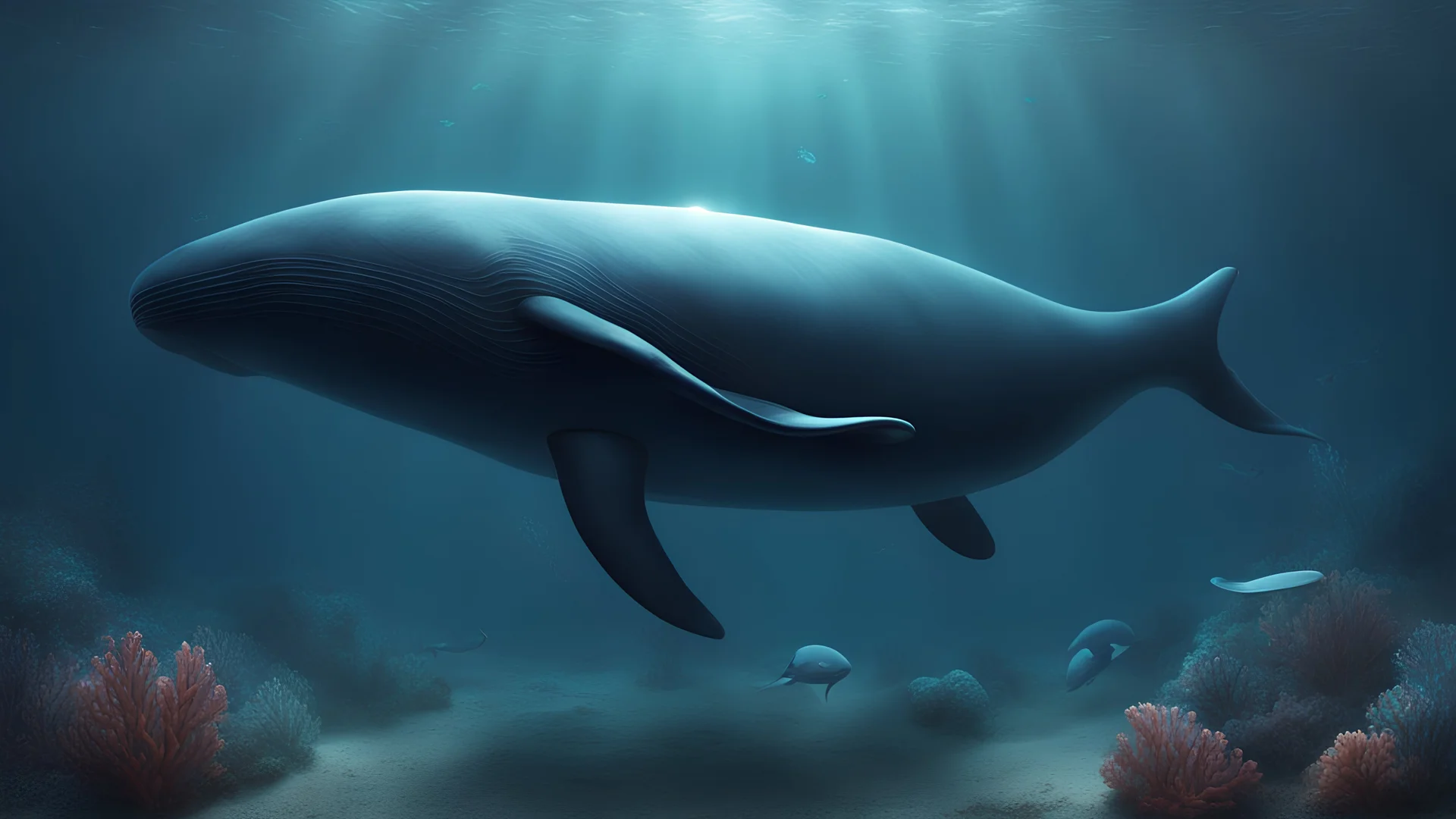 clean deep sea whale