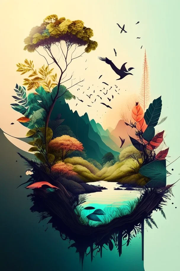 graphic design of nature background