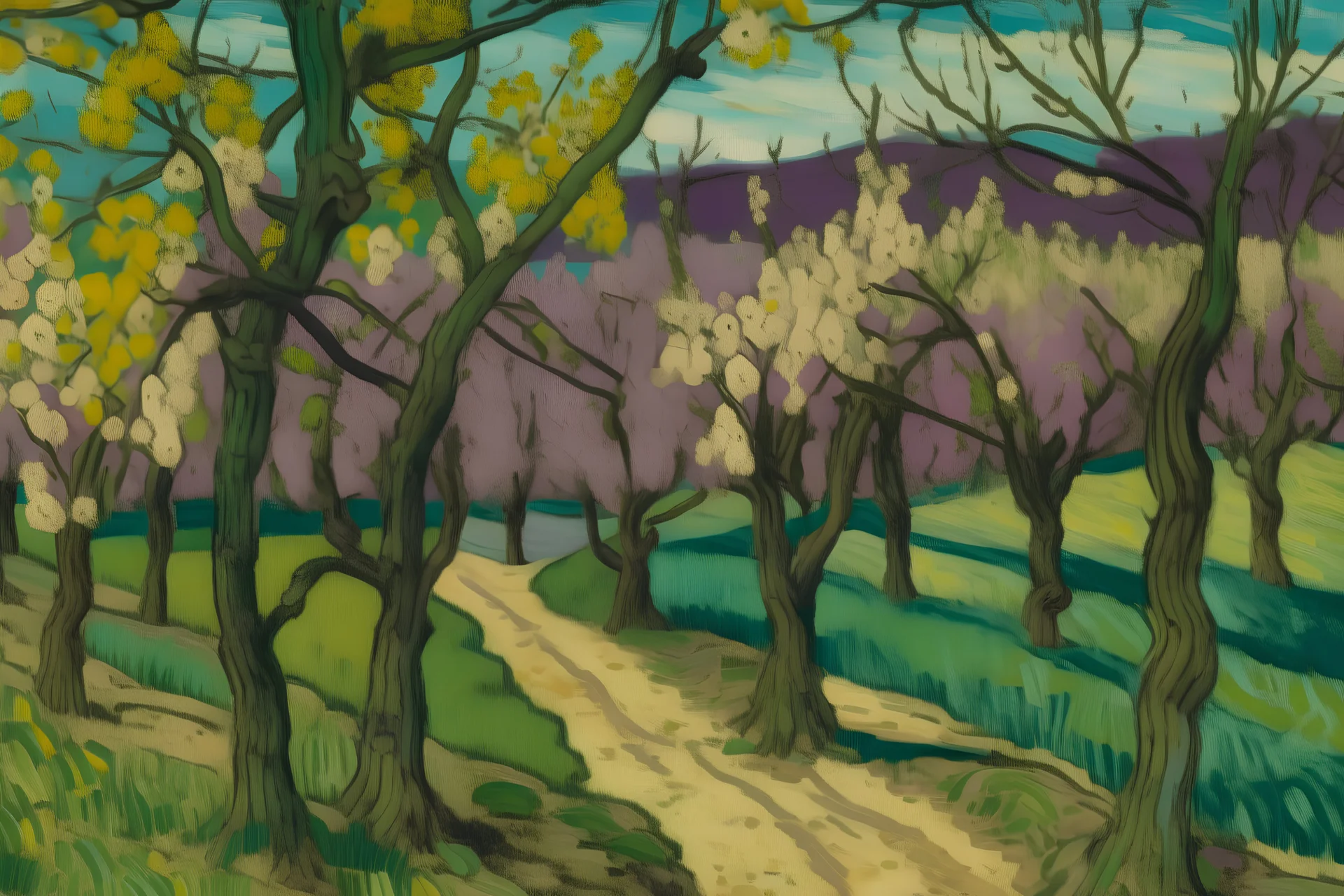 No. 027 Plum Orchard in Kamada van gogh