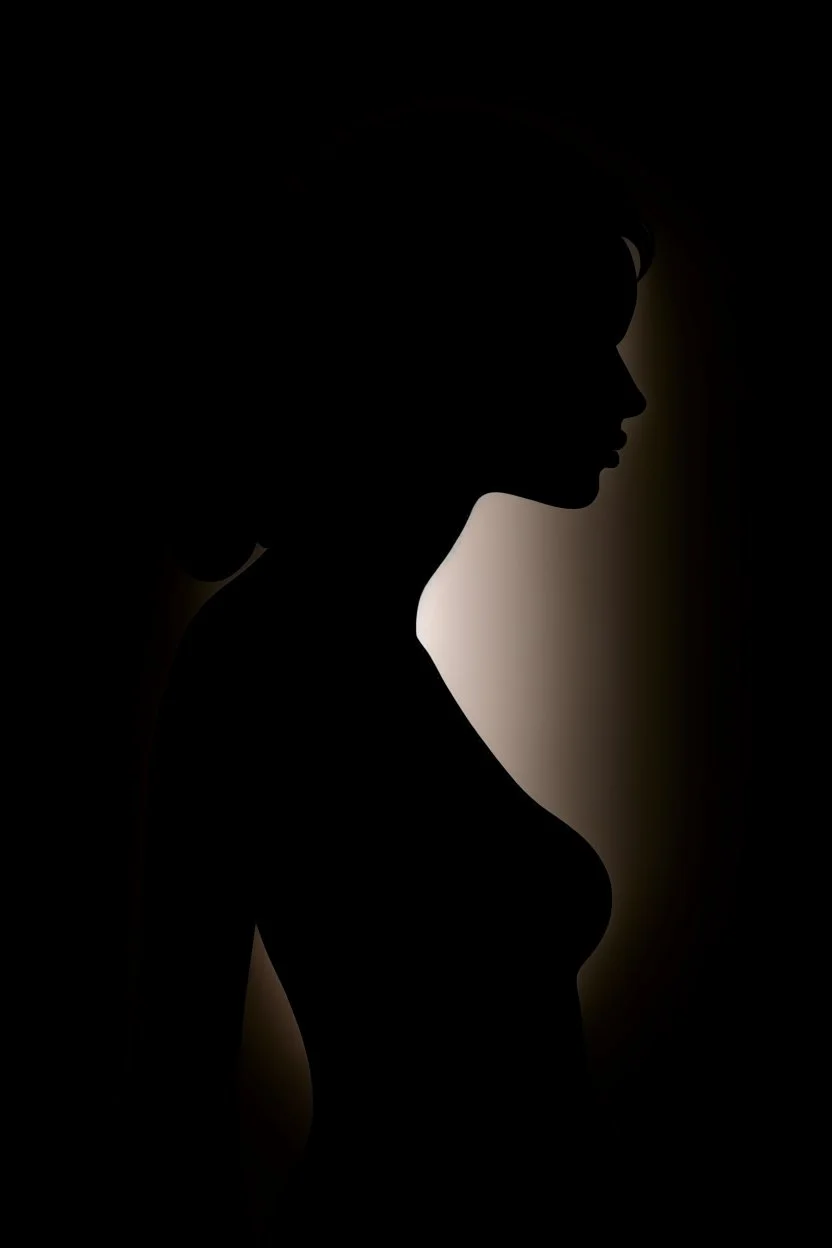 silhouette of female body