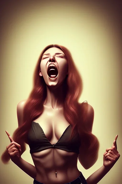 Woman screaming