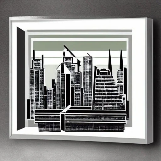 art deco city skyline