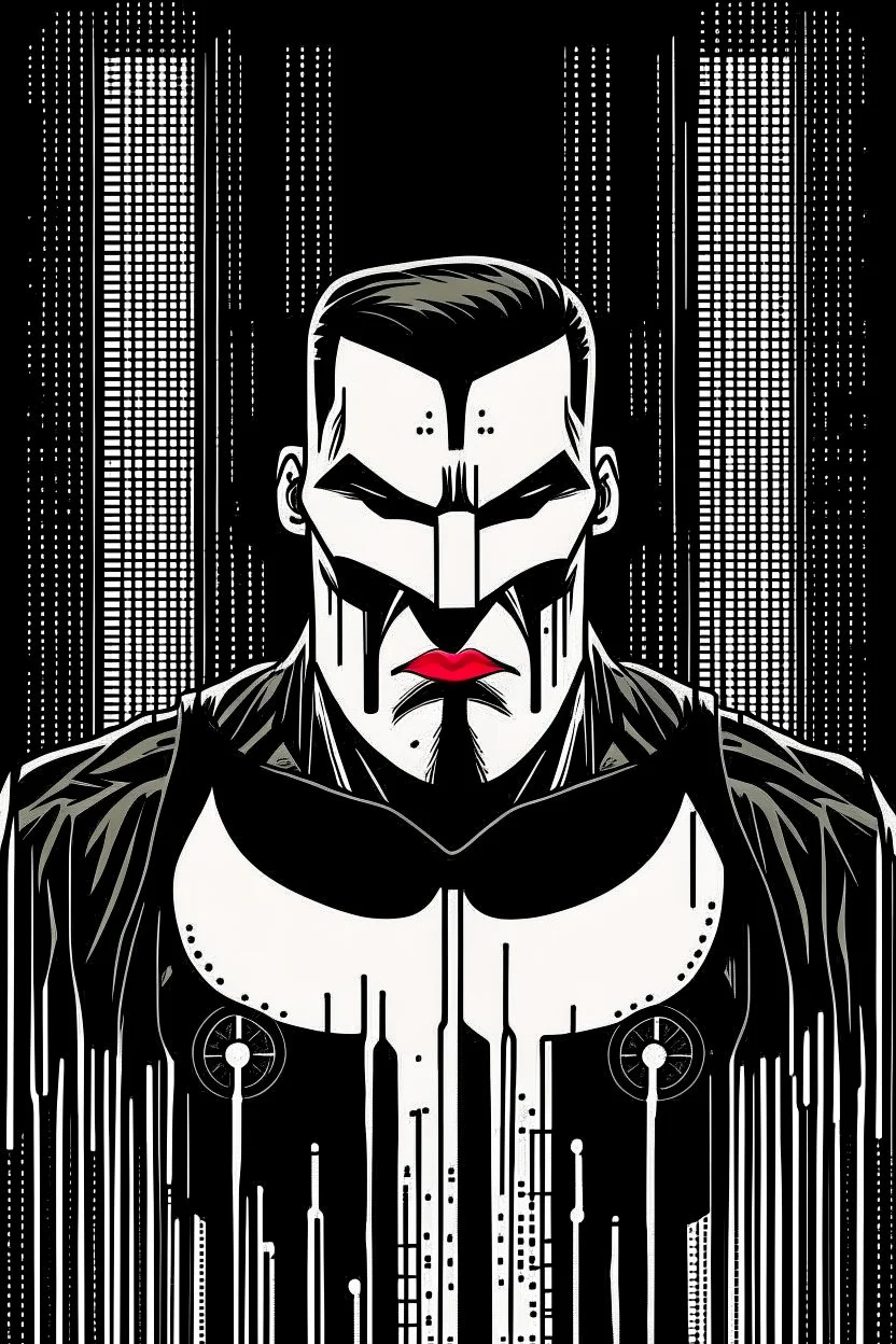 punisher sku;; in the style of Hiroshi Nagai