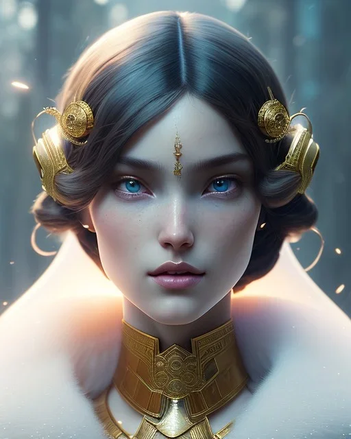 A small cute fantasy creature, head and shoulders portrait, 8k resolution concept art portrait by Greg Rutkowski, Artgerm, WLOP, Alphonse Mucha dynamic lighting hyperdetailed intricately detailed Splash art trending on Artstation triadic colors Unreal Engine 5 volumetric lighting Splash art fantasy"