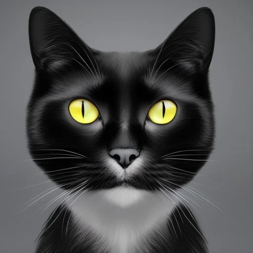 Portrait of a black cat