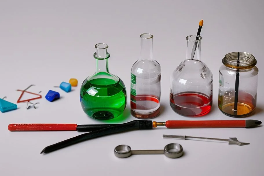 herramientas de Química, fotografía real