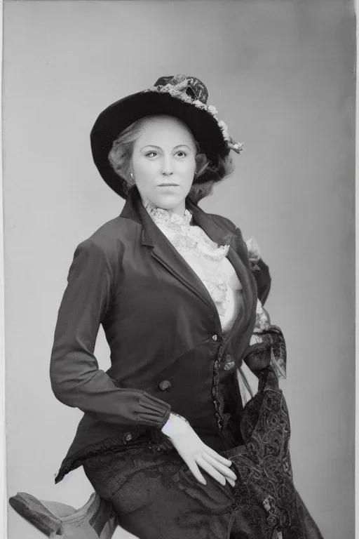 portrait, lady, full body shot, medium shot, style of blazing saddles