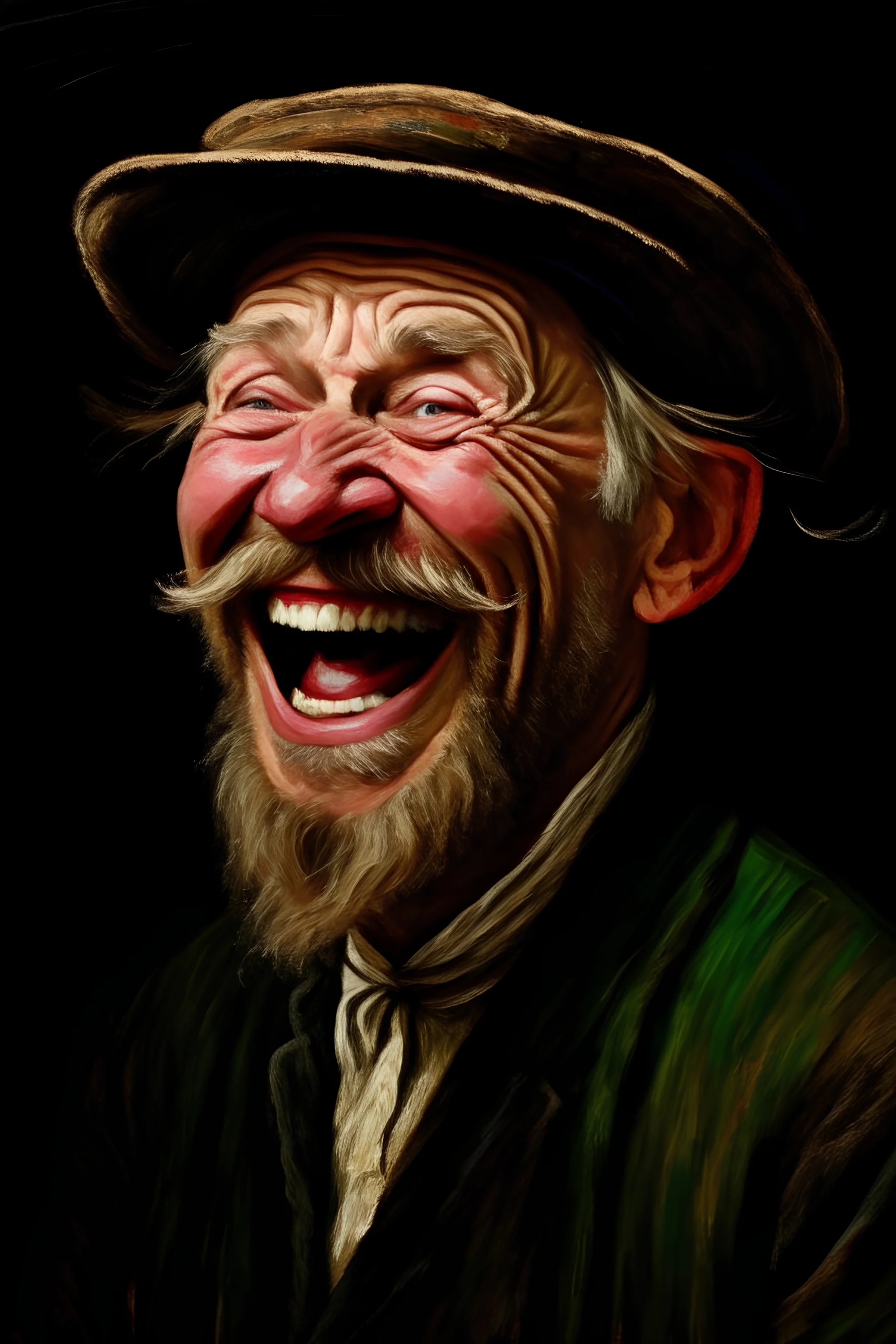 Vincent Van Gogh laughing realistic oil painting