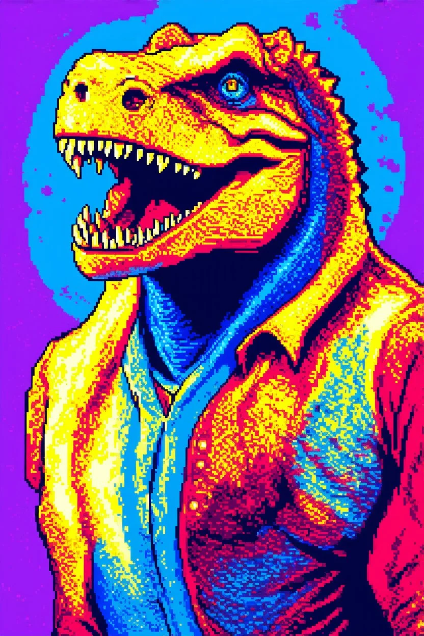 pop art pixels 1000 images t rex