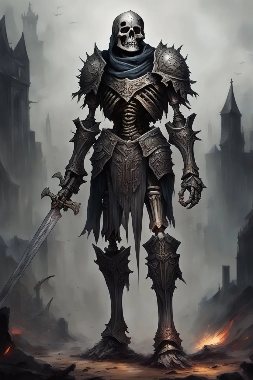 dark age armored skeleton knight , death incarnate