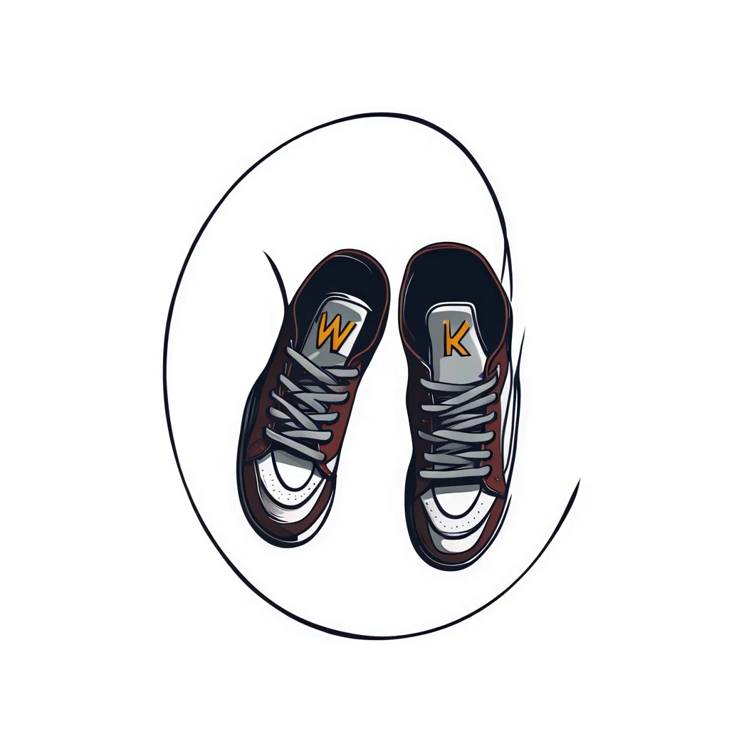 Logotipo para marca Sneakers com nome "West Kicks", vector