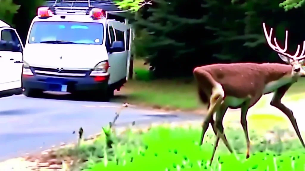 lady upset after hitting deer with her budget moving van during cross country moving fiasco