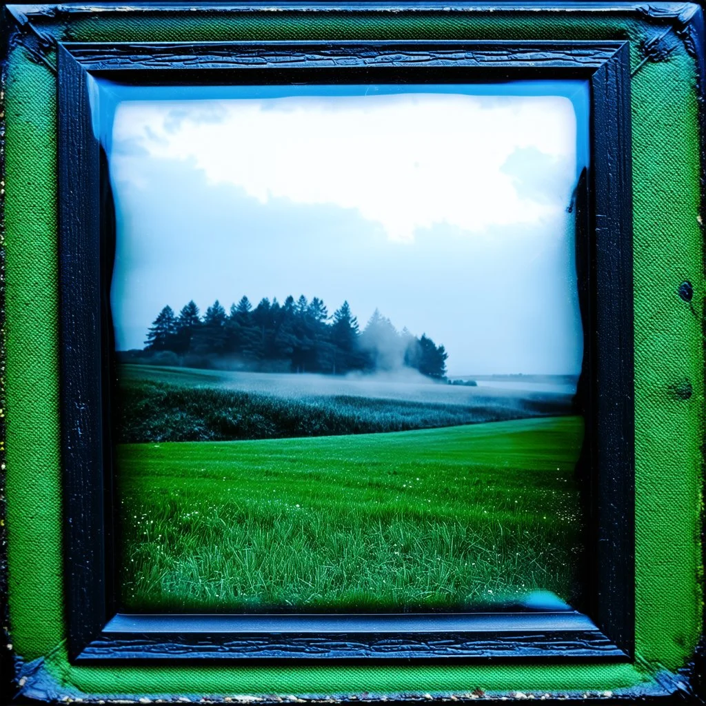 Daguerrotype frame old landscape odd creepy green grey obsessive nostalgia weird