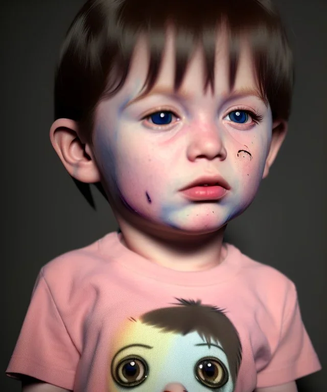 picasso toddler, full body, dramatic lighting, hyper realistic