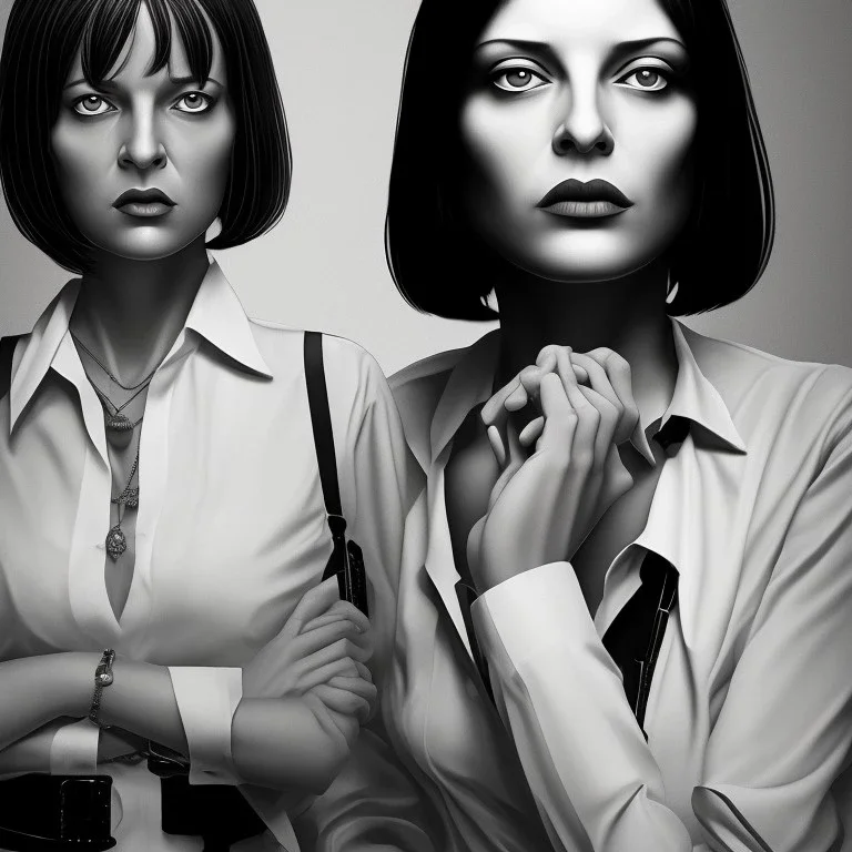 only one character, mia wallace, Pulp Fiction movie, scene.