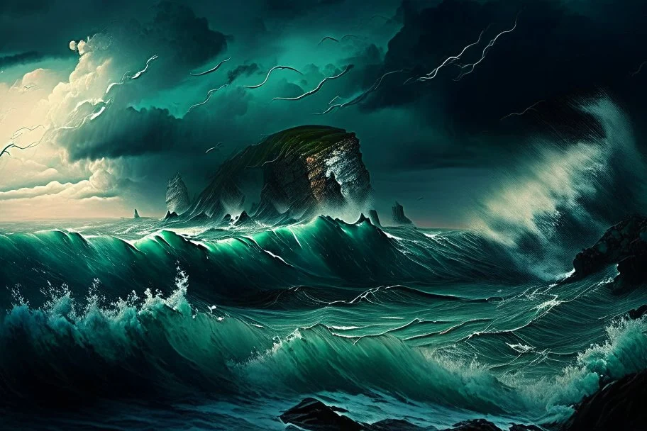 Seascape in the style of Chris