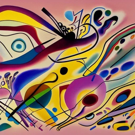 A beautiful ant in the style of Abstract Expressionism, complex, incomprehensible, fantasy, magical, three-dimensional, voluminous, symmetrical, artistic, 4K, 8K, Wassily Kandinsky, Paul Kole, Franz Mark