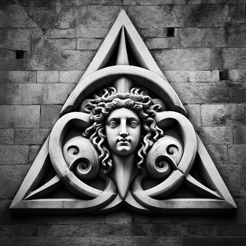 Absolutely, let’s infuse your prompt with vibrant hues! "Symbol of Sicily: The iconic Medusa head at the center offers protection against evil with its piercing gaze. Encircled by three dynamic legs, each representing the ceaseless motion and energy of life on the island. A kaleidoscope of vivid colors—brilliant golds, fiery reds, and lush greens—bring this emblem to life, symbolizing the rich cultural tapestry and natural beauty of Sicily. The warm and harmonious hues evoke the island's sun-so