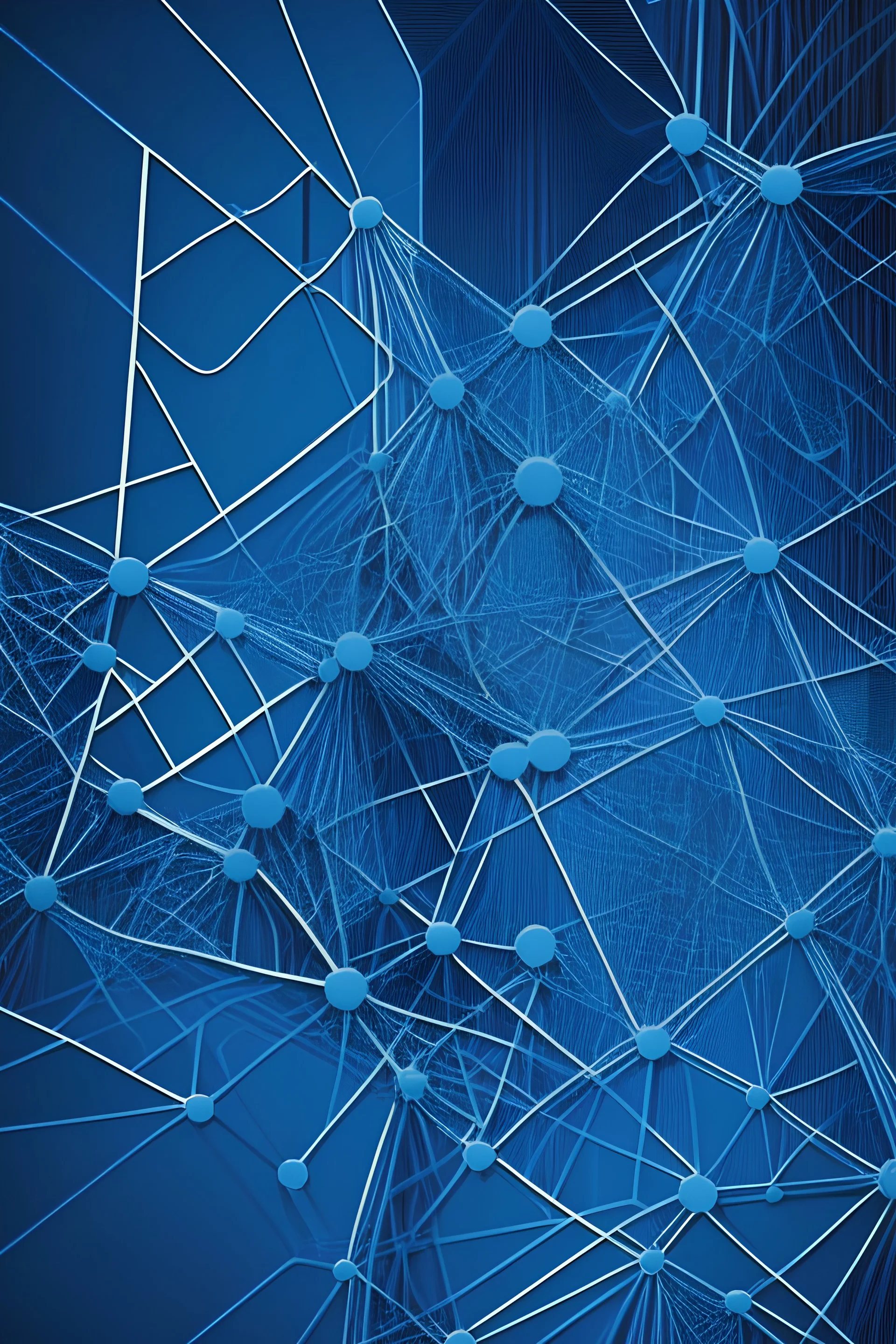 an abstract network of lines blue in a tech style