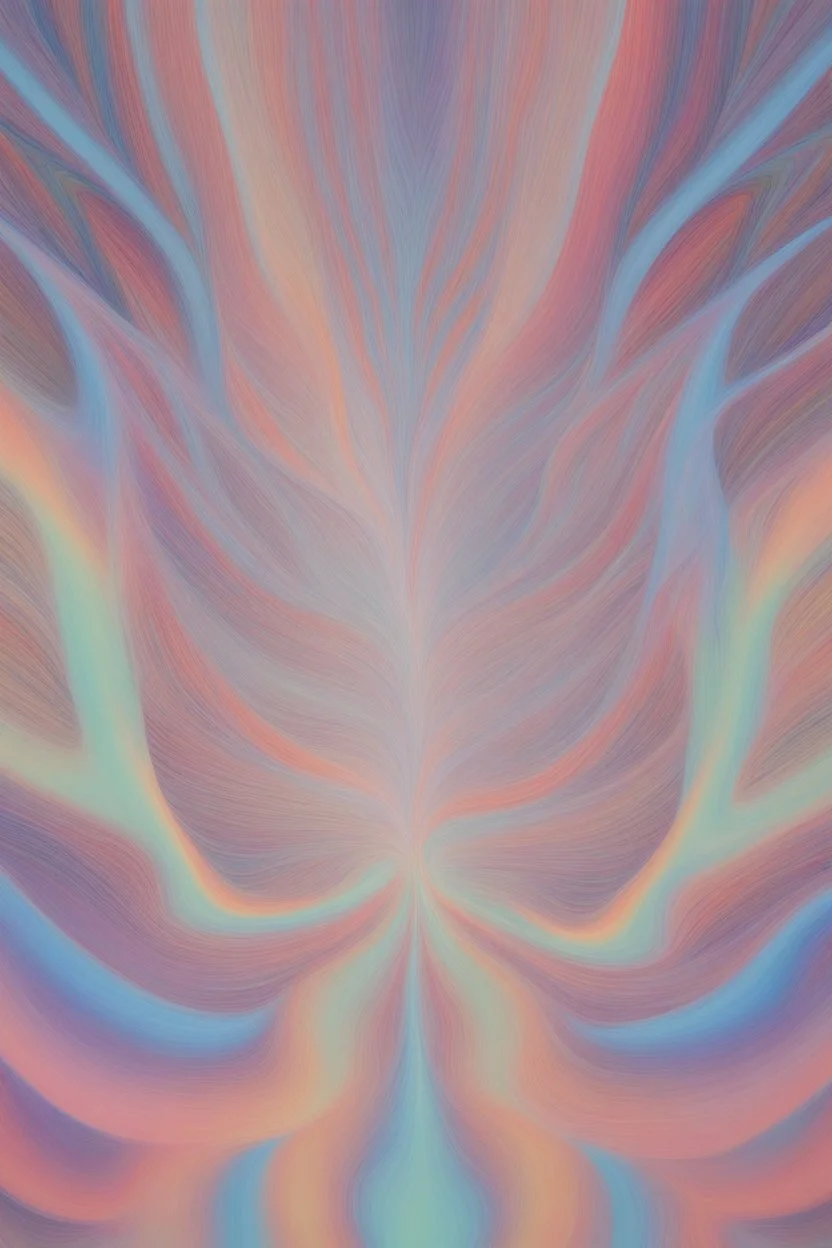 Quantum Entanglement; abstract art; rainbow of pastels