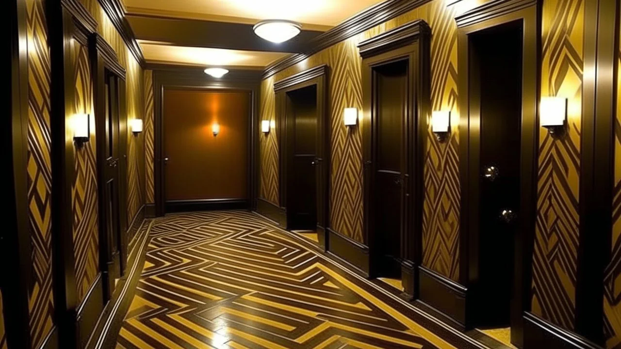 A long, narrow hallway that curves at impossible angles and opens into rooms that defy geometry: one room is a perfect cube, another is a sphere, and another is an endless labyrinth. Light emanates from unexplainable sources.