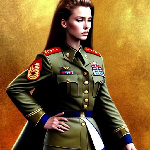 A Hollywood actress in a military uniform