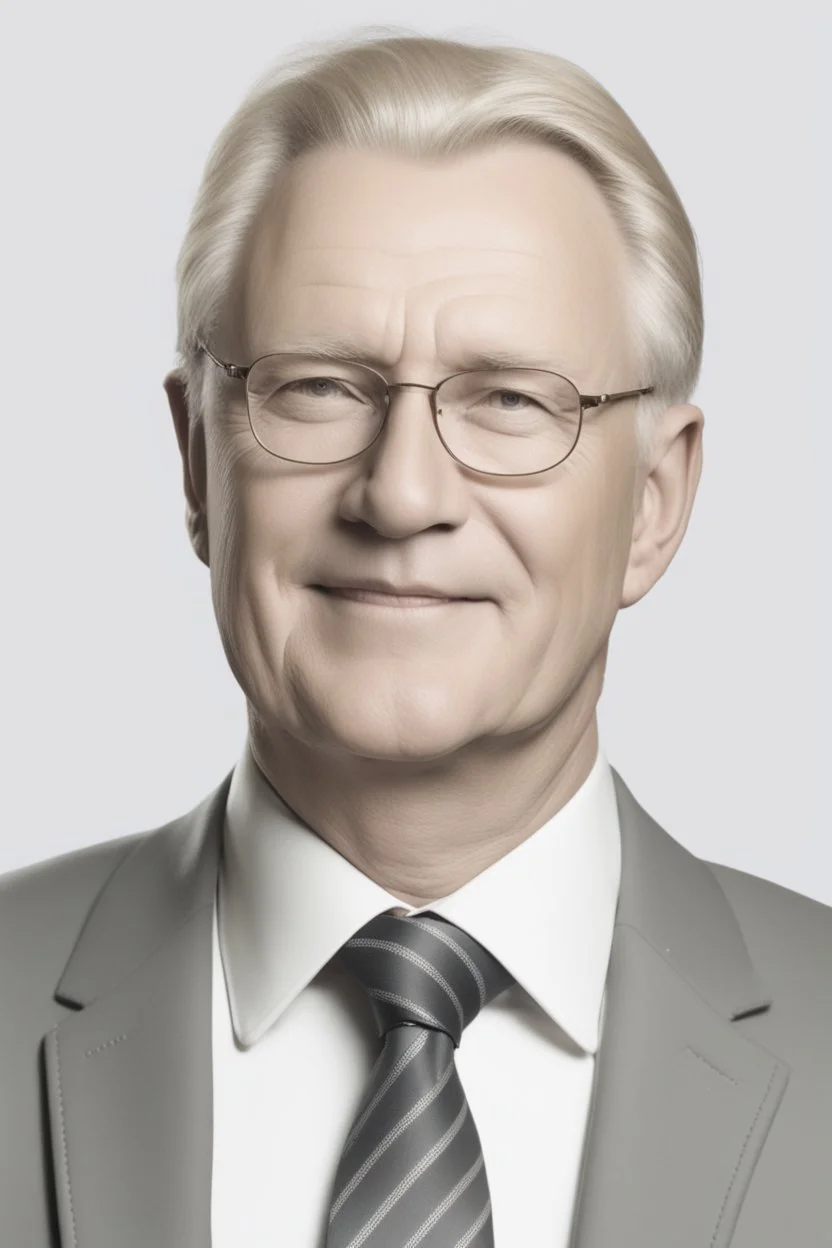 blonde germanic 60 year old male politician