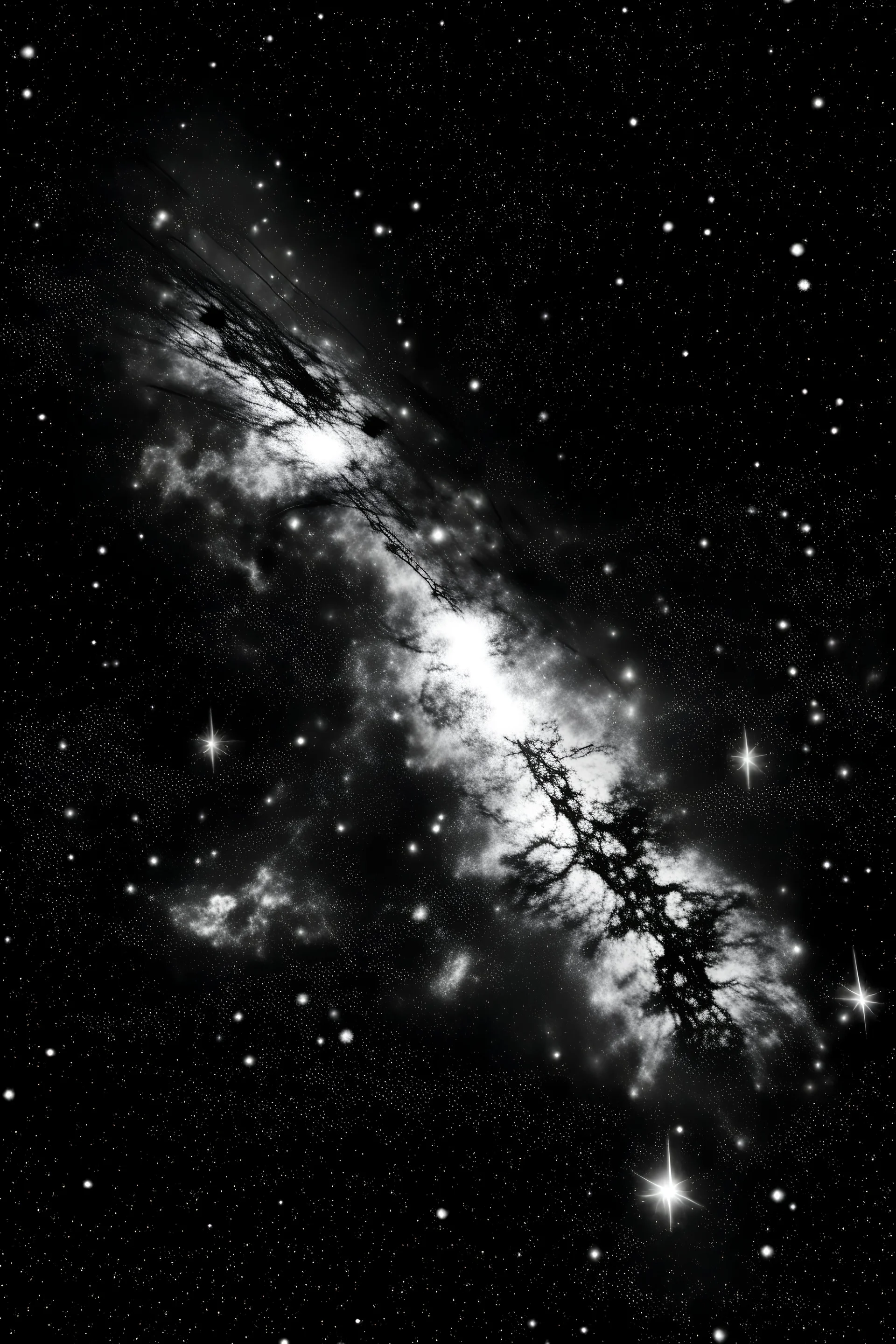 galaxy black and white